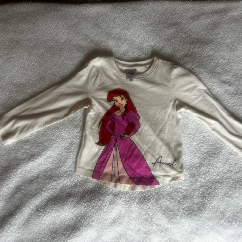 Hanna Andersson Cream Ariel Long Sleeve Tee